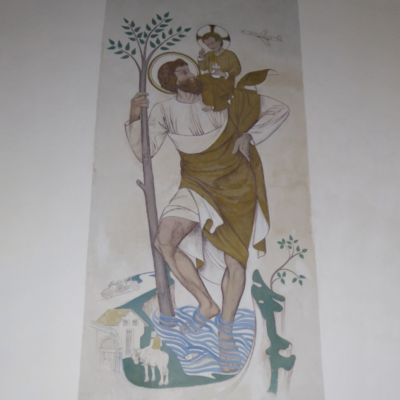 St Christopher Mural